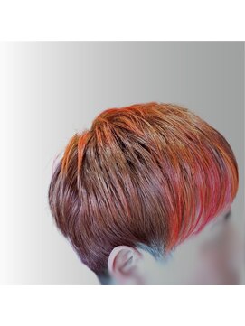 ヒサ(HISA) 50代白髪ぼかし×オレンジカラー
