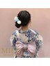 【 7月1,2,6,7,10日予約のお客様専用 】浴衣+ヘアセット ¥6200