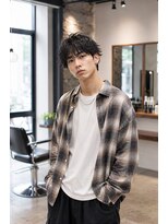 MEN's Baguz MEN'Sカット/ MEN'Sパーマ/ MEN'Sカラー 無造作ウェーブの韓国風メンズマッシュ