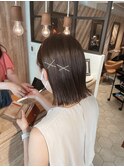 タイトな外ハネボブアレンジ
