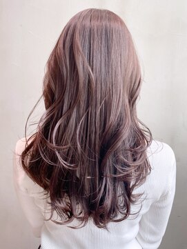 アルバム 銀座(ALBUM GINZA) ピンクラベンダー_外ハネボブセクションカラー_ba364842