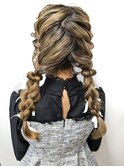 推し活ライブヘアセットツイン編み下ろし