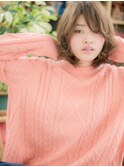 斜めバングローライトくせ毛風ボブパーマc5戸田公園20代30代!