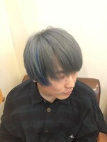 クロス(cross)&nbsp;ハイトーンシルバー×ブルー×マッシュ