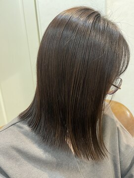 グランツ(hair salon Glanz) 艶めく栗色セミロングボブ