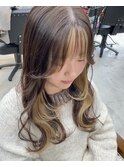 前髪インナーカラーが可愛い！フェイスフレーミング　大和八木