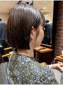 大人かわいい  切りっぱなしショートボブ