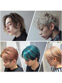 メンズカット、ブリーチカラー、ダブルカラー