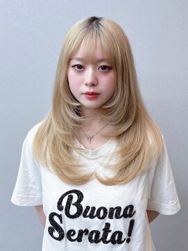 エミーバイモアムー(Emmie byMoremuu) 【アイリ】韓国レイヤー×インナーブリーチカラー