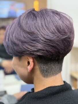 スナリー(Snaly) バイオレットカラー/ブリーチ2回/色落ち綺麗狙い/刈り上げ