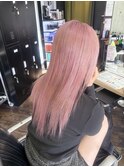 ハイトーン 10代 20代 ペールピンク ブリーチ ダブルカラー
