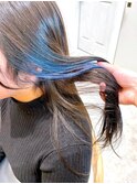 Say.ロングレイヤーインナーカラーホワイトグレージュミニウルフ