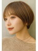 丸みショートベージュ10代20代30代40代50代