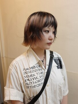 ネアー 新潟(NEER) アプリコットオレンジ/くびれヘア/レイヤーショート［新潟］