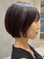 ソワネ 表参道(soigne) 表参道白髪ぼかし顔周りレイヤーくびれショートボブアッシュ40代