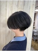 前下がりセンターパート