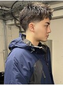 スパイキーショートテーパーフェード短髪フェード海外風無造作