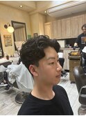 ラルフカール　ニュアンスパーマ　センターパート　メンズパーマ
