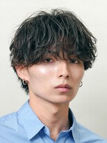 バイフィフス 原宿/表参道(by fifth)&nbsp;緩め波巻きスパイラルパーマシャドウパーマメンズセンターパート