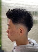スパイキーショート×ローフェード