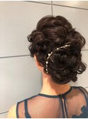 まとめ髪　くるりんぱ　ヘアアレンジ