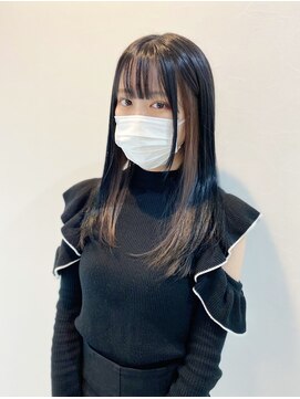 エンリッチヘア(enrich hair) 艶髪ロングヘア　インナーカラー　ベージュ　髪質改善トリート