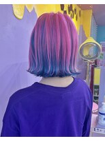 ヘアサロン トミー(Hair salon TOMMY) ブルー×ピンクのアンブレラカラー