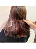 ♪くすみピンクインナーカラー♪