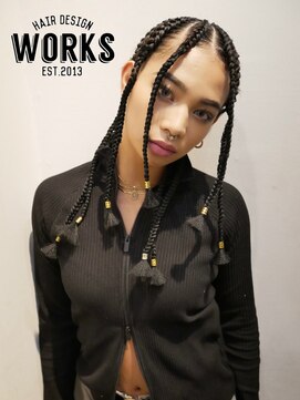 ワークス ヘアデザイン(WORKS HAIR DESIGN) フルコーンロウブレイズ