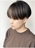【morio原宿】マッシュショートインナーカラーベージュ