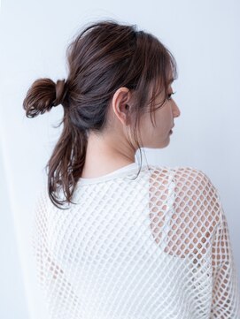 エースハバナ 渋谷(1 HAVANA) 20代30代大人かわいい斜めバンググレージュカラー小顔前髪ボブ