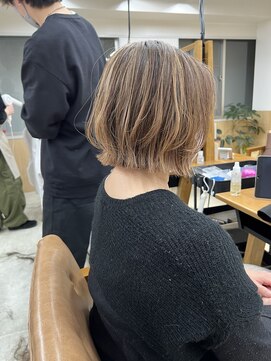 サンド 鹿児島中央(sand) @sei___sandインナーカラー/ボブヘア/鹿児島中央駅