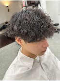 ツイストスパイラルパーマツーブロックツイストパーマメンズヘア