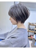 30代/40代/50代・絶壁解消・小顔前下がりショートボブ【中村】