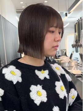 ロンドシエル 横浜(Lond ciel) 切りっぱなしパツっとボブ【沼座悠人】横浜モード