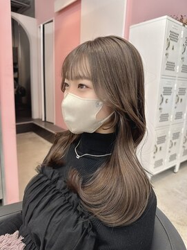 クム(kumu) 【kumu】ペールグレージュ×韓国風レイヤー.