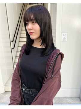 カフ(CAF) CAF松本/レイヤーカット/バイオレットカラー/大阪/心斎橋