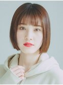 A BY WHO 江坂/切りっぱなしボブ/透明感カラー