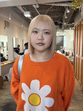 グリーン 渋谷(green) 黒髪/グレーベージュ/ボブ/レイヤー/前髪カット/髪質改善