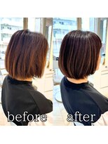 ヘアアンドメイク ニューヨーク ニューヨーク 長岡天神店(Hair&Make NYNY)&nbsp;白髪ぼかし細めハイライト×ベージュ