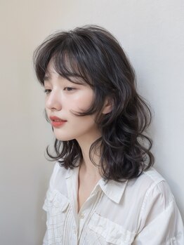 アーダーヘアーサロン 鯖江店(ADER HAIR SALON)の写真/【デジタルパーマ+カット¥9900】高い技術で可愛い×時短を実現◎抜け感と顔周りの再現性でお洒落度◎