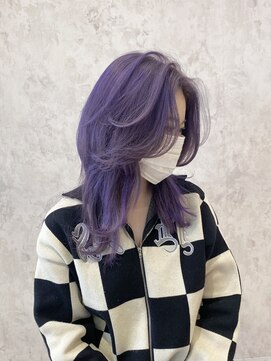 ラボヌールヘアー オリビエ 北千住店(La Bonheur hair Olivier) ラベンダー_ウルフレイヤー【OZAWA】