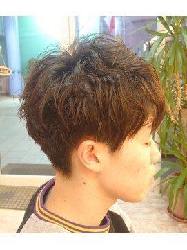 プロメール 丸みショート、パーマ