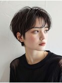 黒髪/ボブルフ/ネビージュ/韓国/ワンレン/仙台/髪質改善/前髪