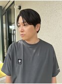 大人男子のセンター分け
