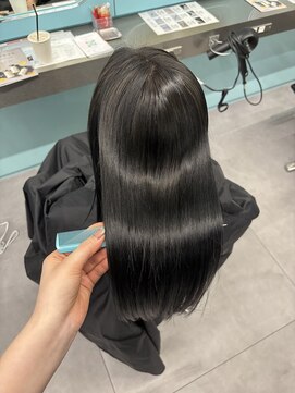 ノー バイ イオエ 西梅田(no. by ioe) ブリーチなしカラー/髪質改善/ミルクティーベージュ/小顔へア