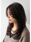 ロングレイヤー30代40代50代フェイスレイヤー縮毛矯正髪質改善