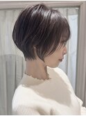 ショート40代大人ボブ少人数白髪染めくせ毛50代
