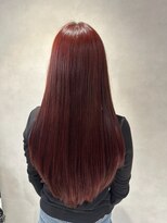 アース 新越谷店(HAIR&MAKE EARTH) ブリーチ無しダブルカラー×チェリーレッド