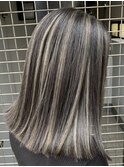 大人レイヤーカット白髪ぼかし脱白髪染め40代50代60代